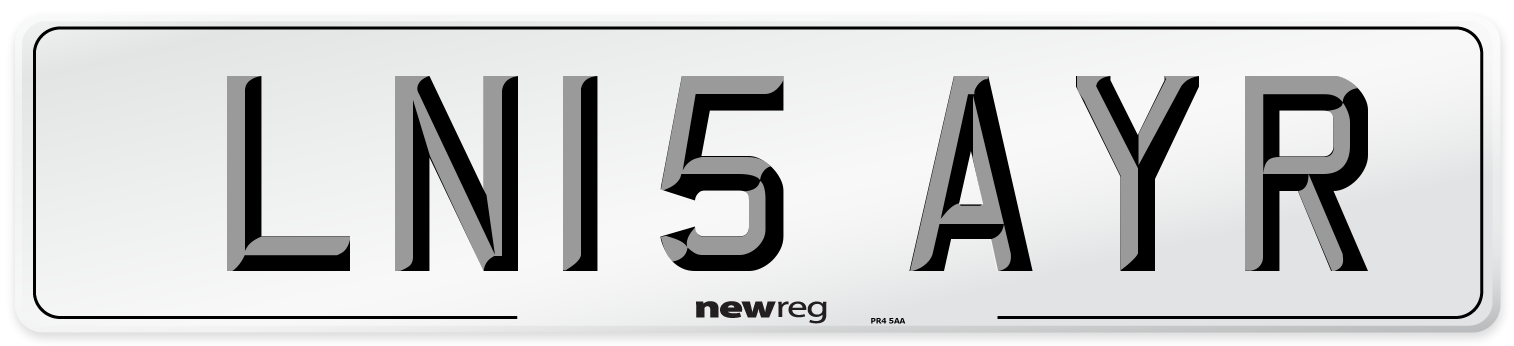 LN15 AYR Number Plate from New Reg